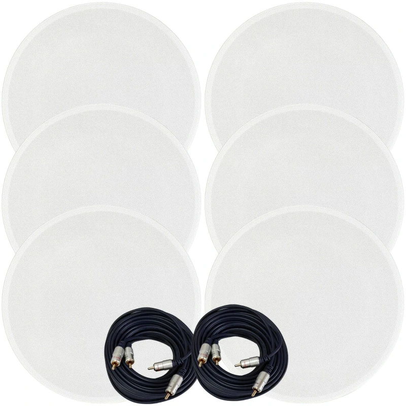 Image of Loops Active Bluetooth 6x Ceiling Speaker Kit 50W Wireless HiFi Audio Streaming System Multi unisex