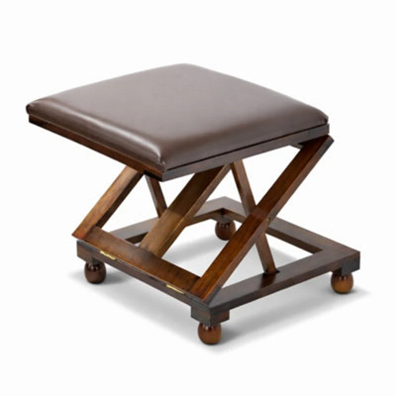 Image of Oypla Folding Leather Cushion Padded Footstool Foot Leg Rest