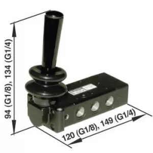 Image of Norgren Mechanically operated pneumatic valve X3347802 Enclosure material Aluminium