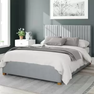 Image of Aspire Grant Weave Kingsize Ottoman Bedframe - Sky Blue