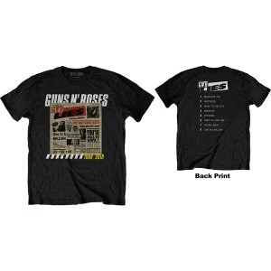 Image of Guns N' Roses - Lies Track List Mens Medium T-Shirt - Black