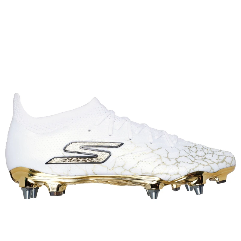Image of Skechers SKX 01 Soft Ground Football Boots White/Gold male 7 (41)