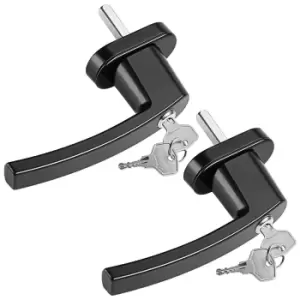 Image of Window Handle 2Pcs Set Black Lockable