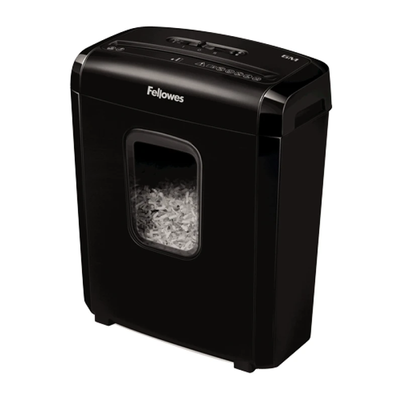 Image of Fellowes Powershred 6M paper shredder Micro-cut shredding Black