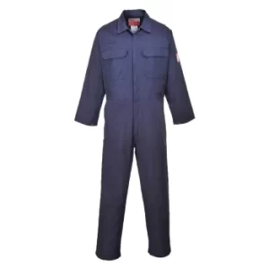 Image of Biz Flame Mens Pro Flame Resistant Coverall Navy S