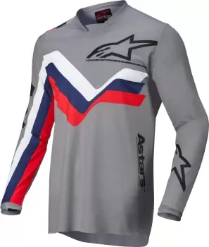 Image of Alpinestars Racer Braap Motocross Jersey, grey Size M grey, Size M