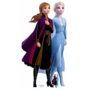 Image of Disney Frozen 2 Anna & Elsa Lifesized Carboard Cut Out