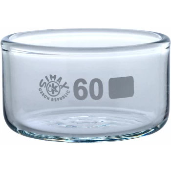 Image of Glass Crystallising Dish with Flat Bottom No Spout 60ml Ø60mm Pack of 10 - Simax