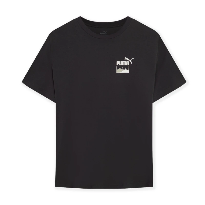 Image of Puma 2 Col Logo Tee Regular Fit T-Shirts XS Black 56692441310
