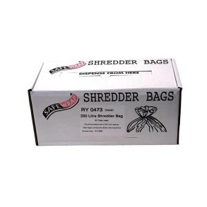 Image of Robinson Young Safewrap Shredder Bags 200 Litre Pack of 50
