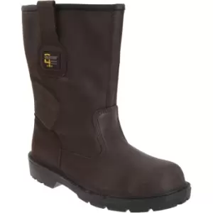 Image of Grafters Mens Waterproof Safety Rigger Boots (9 UK) (Brown) - Brown