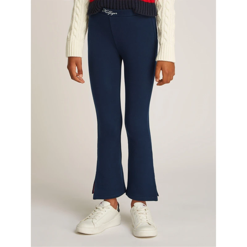 Image of Tommy Hilfiger VARSITY FLARE LEggING - Blue Blue 9 - 10 Years