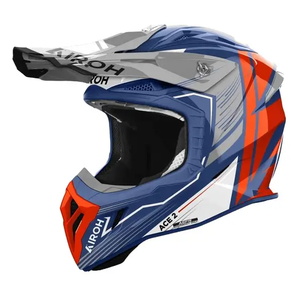 Image of Airoh Aviator Ace 2 Engine Cerulean Gloss Offroad Helmet Size L