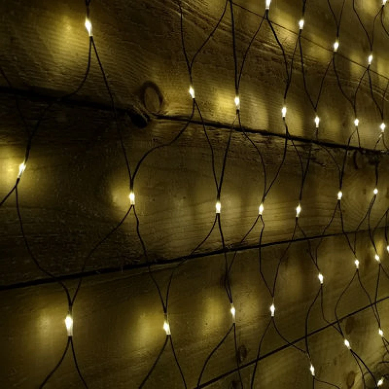 Image of Samuel Alexander 1.7m x 1.2m 180 LED Indoor Outdoor Multifunction Christmas Net Light with Timer in Warm White Beige