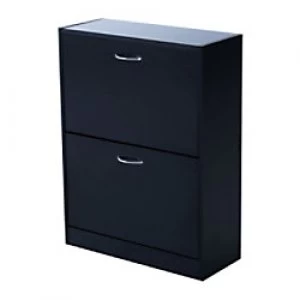 Image of HOMCOM Shoes Cabinet Black, White 950 mm x 160 mm x 500 mm