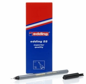 Image of Edding 55 Fineliner Black PK10