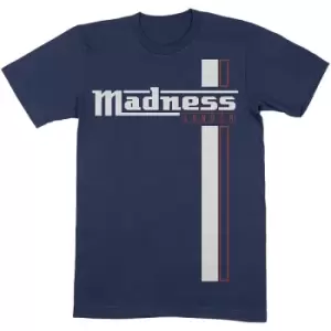 Image of Madness - Stripes Unisex Small T-Shirt - Blue