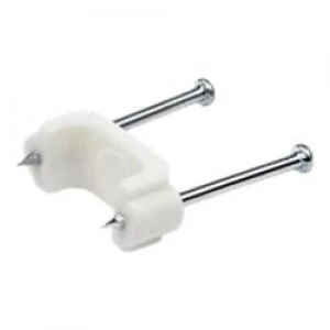 Image of StarTech.com 100 Pack of Double Nail Mounted Cable Clip - Medium