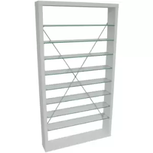 Image of ARIZONA - 760 CD / 350 DVD / Bluray / Media Glass Storage Shelves - White - White