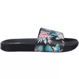 Image of Fabric Womens Sliders - Black