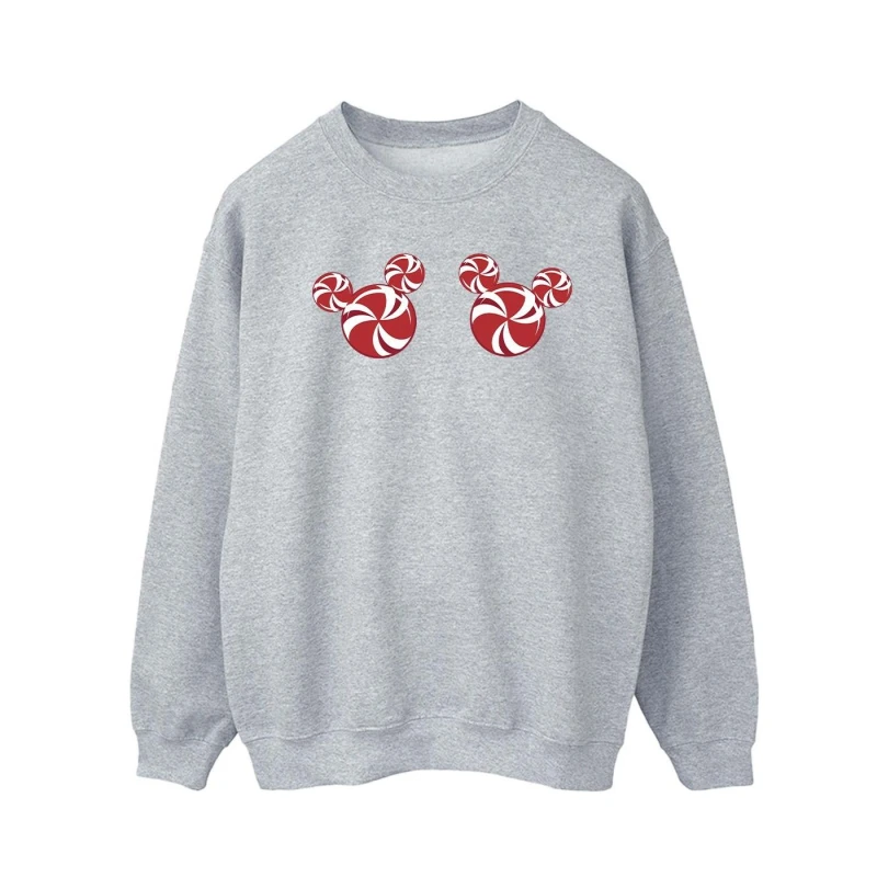 Image of Disney Men Mickey Mouse Candies Sweatshirt in Grey Size: Small Grey S Male 5063376835282