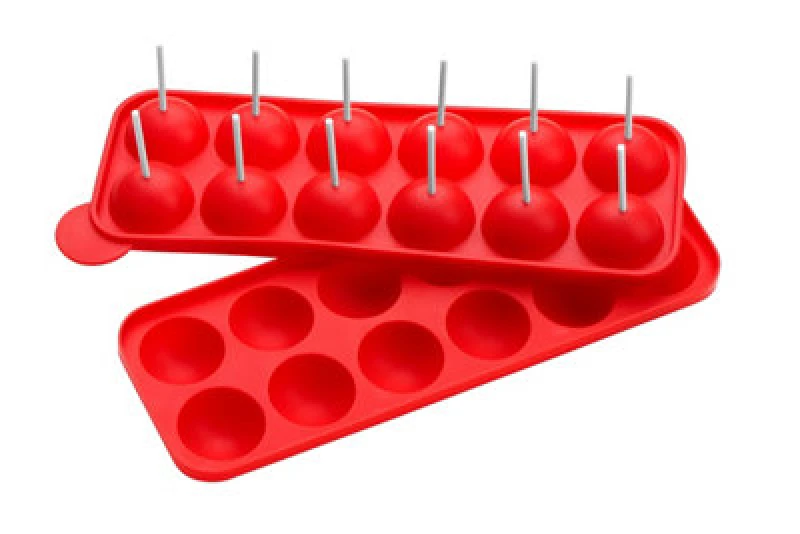 Image of Premier Housewares 12 Mould And 24 Sticks Cake Pop Mould Red