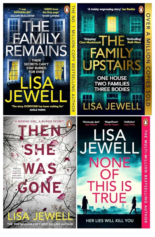 Image of Lisa Jewell 4 Book Set None Of This Is True The Family Upstairs The Family Remains Then She Was Gone Lisa Jewell Books