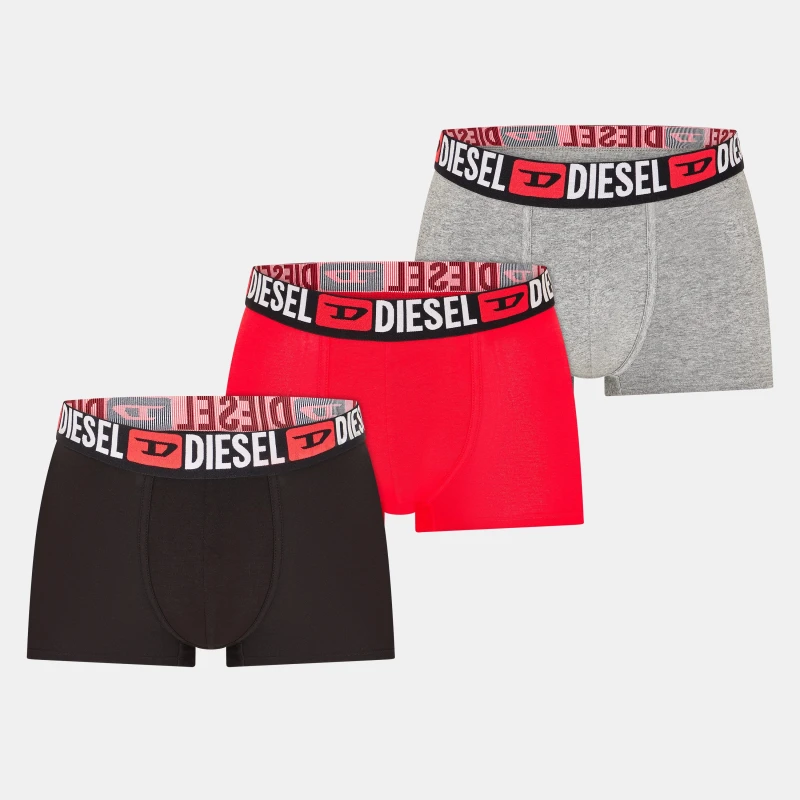 Image of Diesel 3 Pack Damien Trunks Black/Red/Grey S