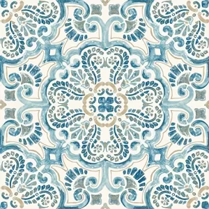 Image of Floor Pops Pack Of 10 Fontaine Peel and Stick Floor Tiles