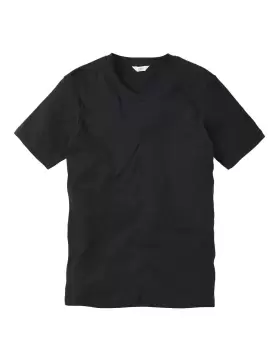 Image of Cotton Traders Short Sleeve V-Neck Base Layer in Black