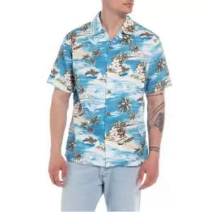 Image of Replay Hawaiian Shirt S32 - Multi