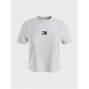 Image of Tommy Jeans Centre Badge T Shirt - Grey