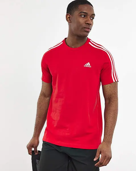 Image of Adidas adidas 3 Stripes T-Shirt RED Male S34/37 DA93701