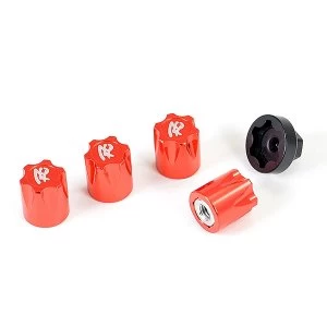 Image of Fastrax Antidust Alumnium M4 Wheel Nut Covers (4Pc) - Red