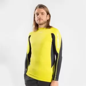 Image of Gul UV Protection Flatlock Long Sleeve Rash Vest - SULPH/BLK