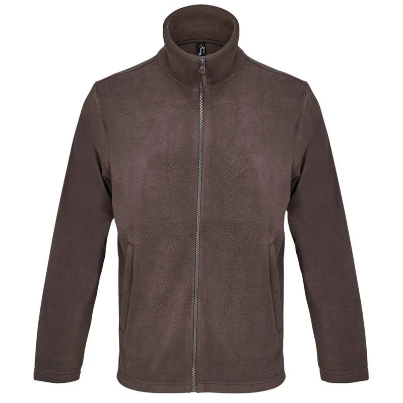 Image of SOL'S Mens Microfleece Jacket in Chocolate Size: Small Chocolate Male S
