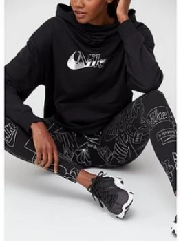 Image of Nike Nsw Icon Clash Funnel Hoodie - Black