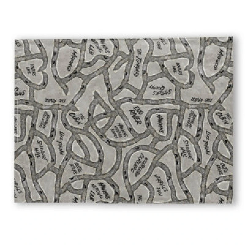 Image of Stranger Things Hawkins Tunnel Map Fleece Blanket - M