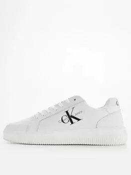 Image of Calvin Klein Jeans Chunky Cupsole Mono Logo Trainer - White, Size 41, Men