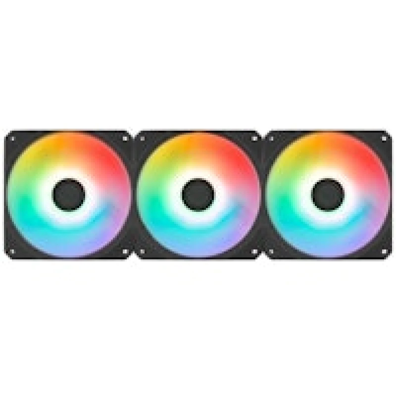 Image of Aerocool Link 3 Pack Easy Connect ARGB Black Fan - 120mm