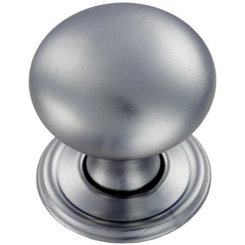 Image of Loops Round Victorian Cupboard Door Knob 32mm Dia Satin Chrome Cabinet Handle Multi unisex