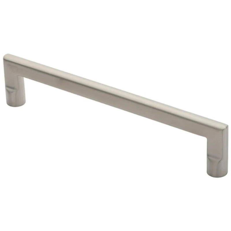 Image of Loops Flat D Bar Door Pull Handle 315 x 15mm 300mm Fixing Centres Satin Steel Metallics unisex