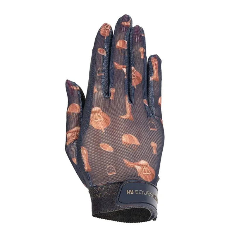 Image of Hy Mens Elevate Country Riding Gloves in Navy Size: XS Navy Male XS