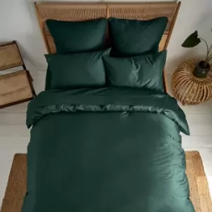 Image of Ted Baker 250 Thread Count Plain Dye Super Kingsize Duvet Cover, Forest