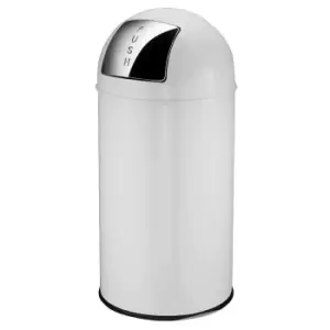 Image of Push rubbish bin, capacity 40 l, HxØ 740 x 350 mm, white
