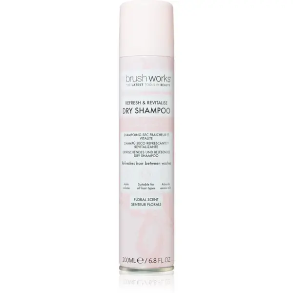 Image of brushworks Refresh & Revitalise Floral Dry Shampoo 200ml