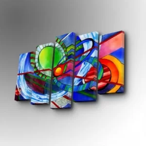 Image of 5PUC-119 Multicolor Decorative Canvas Painting (5 Pieces)