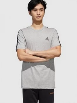 Image of Adidas Essential Tape T-Shirt - Grey