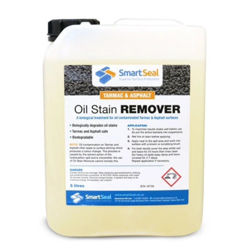 Image of Smartseal Oil Remover For Tarmac And Asphalt Oil Stains, Biologically Degrades Oil, Easy To Use, 5L