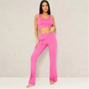 Image of I Saw It First Supersoft Flared Pyjama Bottoms - Pink